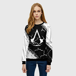 Свитшот женский Кредо убийцы блэк, цвет: 3D-черный — фото 2