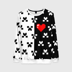 Женский свитшот Minecraft pattern love