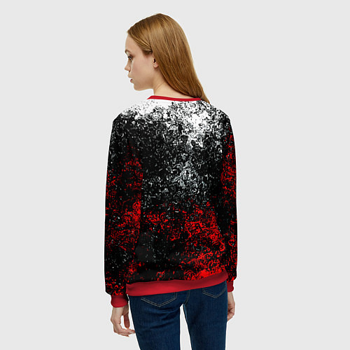 Женский свитшот The Last of Us брызги красок / 3D-Красный – фото 4