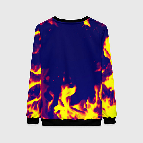 Женский свитшот Horizon zero dawn flame yellow / 3D-Черный – фото 2