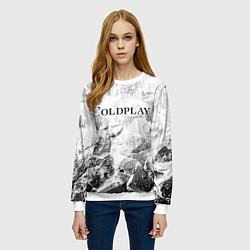 Свитшот женский Coldplay white graphite, цвет: 3D-белый — фото 2