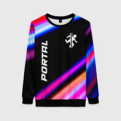 Женский свитшот Portal fast light neon stripes