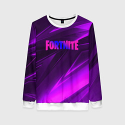 Женский свитшот Fortnite neon stripes angles logo