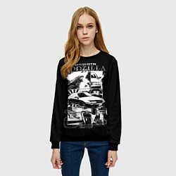 Свитшот женский Skyline GTR Godzilla, цвет: 3D-черный — фото 2