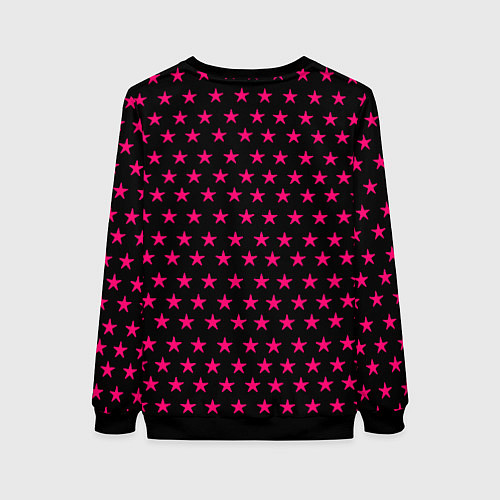 Женский свитшот Ведьмак звёзды паттерн / 3D-Черный – фото 2