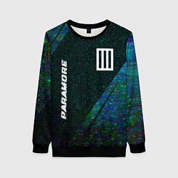 Женский свитшот Paramore glitch blue