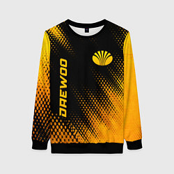 Свитшот женский Daewoo - gold gradient вертикально, цвет: 3D-черный