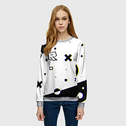Свитшот женский Roblox pattern game, цвет: 3D-меланж — фото 2