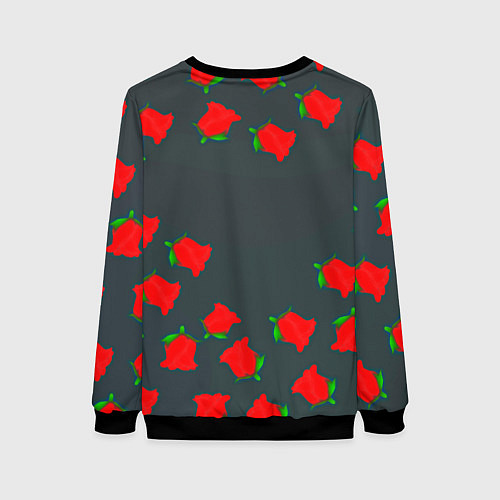 Женский свитшот Roblox rose / 3D-Черный – фото 2