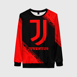 Свитшот женский Juventus - red gradient, цвет: 3D-черный