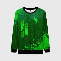 Женский свитшот Hollywood Undead - green gradient вертикально