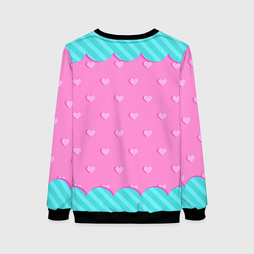 Женский свитшот Алена и розы объемные буквы / 3D-Черный – фото 2