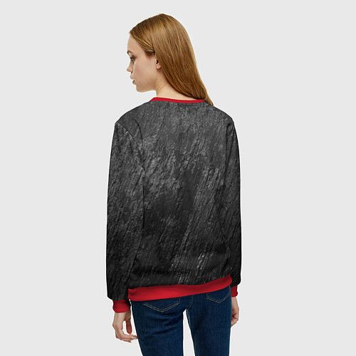 Женский свитшот Три слезы бога на камне / 3D-Красный – фото 4