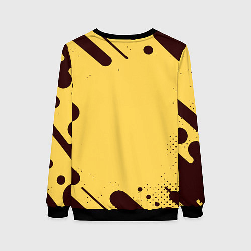 Женский свитшот Герб РФ текстура ретро / 3D-Черный – фото 2