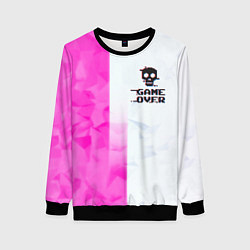 Женский свитшот Game over pink abstraction