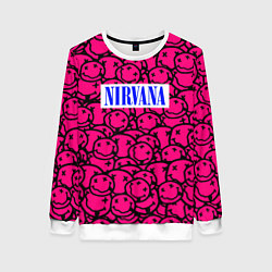 Женский свитшот Nirvana pink logo