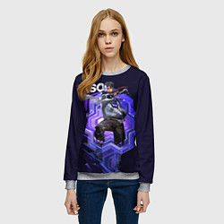 Свитшот женский Iso Valorant, цвет: 3D-меланж — фото 2