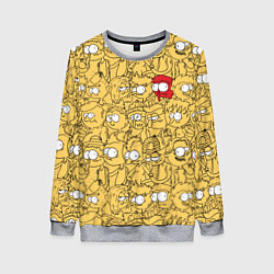 Свитшот женский Красный человечек, цвет: 3D-меланж