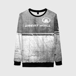 Свитшот женский Great Wall - grey gradient посередине, цвет: 3D-черный