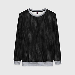 Свитшот женский Мех чёрной кошки, цвет: 3D-меланж