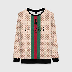 Женский свитшот Гусси - зелено-красная полоса