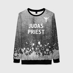 Свитшот женский Judas Priest - grey gradient посередине, цвет: 3D-черный