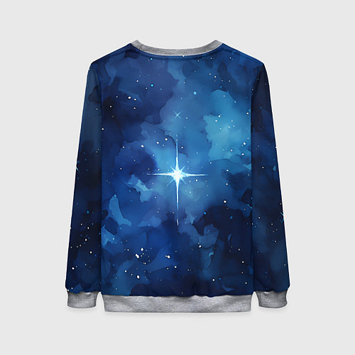 Женский свитшот Звезда в ночном небе / 3D-Меланж – фото 2