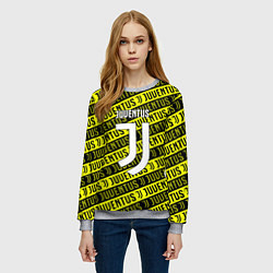 Свитшот женский Juventus pattern fc, цвет: 3D-меланж — фото 2