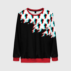 Женский свитшот Billie Eilish pattern glitch