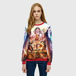 Свитшот женский Age of mythology персонажи, цвет: 3D-красный — фото 2