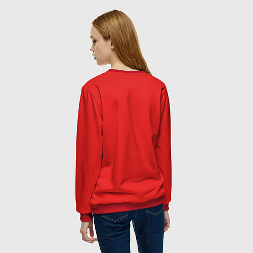 Женский свитшот Эмоция гнева - красный / 3D-Красный – фото 4