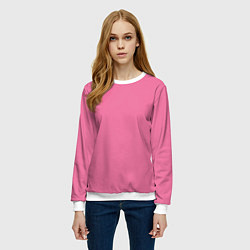 Свитшот женский Эмоция стыда - розовый, цвет: 3D-белый — фото 2