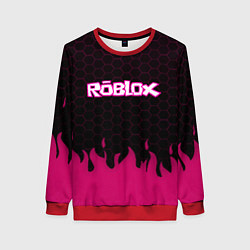 Женский свитшот Roblox fire pink