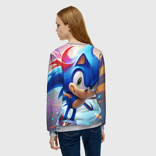 Женский свитшот Sonic 1 / 3D-Меланж – фото 4