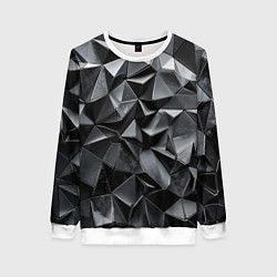 Свитшот женский Изношенная геометрия, цвет: 3D-белый