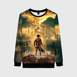 Свитшот женский Герой Greedfall 2 the dying world, цвет: 3D-черный