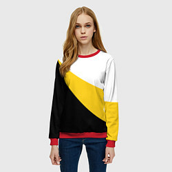 Свитшот женский Мы русские с нами Бог большой КЦК, цвет: 3D-красный — фото 2