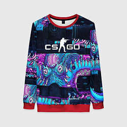 Свитшот женский CS GO neon blob, цвет: 3D-красный