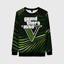 Свитшот женский Grand Theft Auto V - logo, цвет: 3D-черный