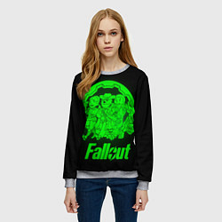 Свитшот женский Fallout - movie heroes, цвет: 3D-меланж — фото 2