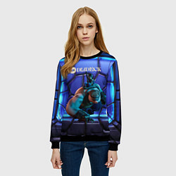 Свитшот женский Mo and Krill Deadlock, цвет: 3D-черный — фото 2