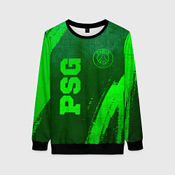 Женский свитшот PSG - green gradient вертикально