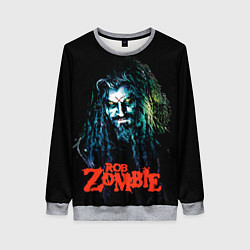 Свитшот женский Rob zombie portrait, цвет: 3D-меланж