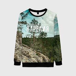 Свитшот женский Природа Карелии, цвет: 3D-черный