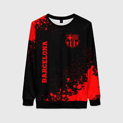 Женский свитшот Barcelona - red gradient вертикально