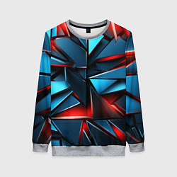 Свитшот женский Геометрические осколки, цвет: 3D-меланж