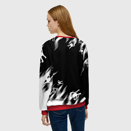 Женский свитшот Ъуъ съука пламя / 3D-Красный – фото 4