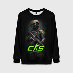 Свитшот женский CS counter terrorist, цвет: 3D-черный