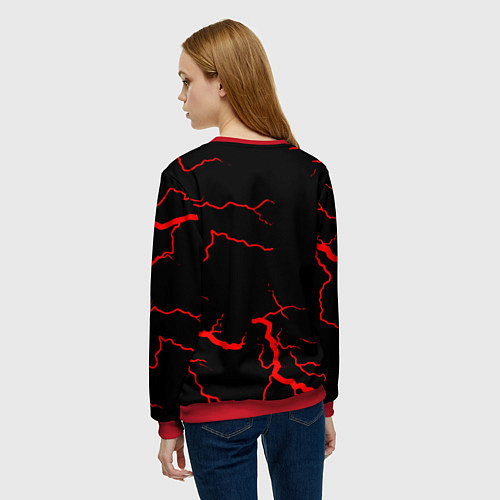 Женский свитшот Doom молнии / 3D-Красный – фото 4