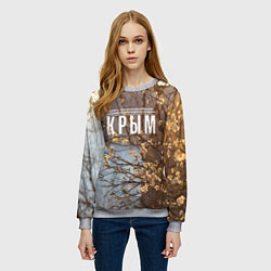 Свитшот женский Курорт Крым, цвет: 3D-меланж — фото 2